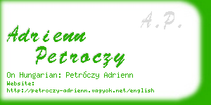 adrienn petroczy business card